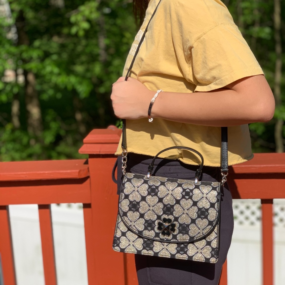 NWT KATE SPADE ODETTE JACQUARD SMALL TOP SATCHEL - Picture 7 of 7